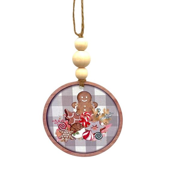 Gingerbread Treats and Sugar and Spice Sweets Christmas Holiday Ornament Metal - Picture 1 of 5